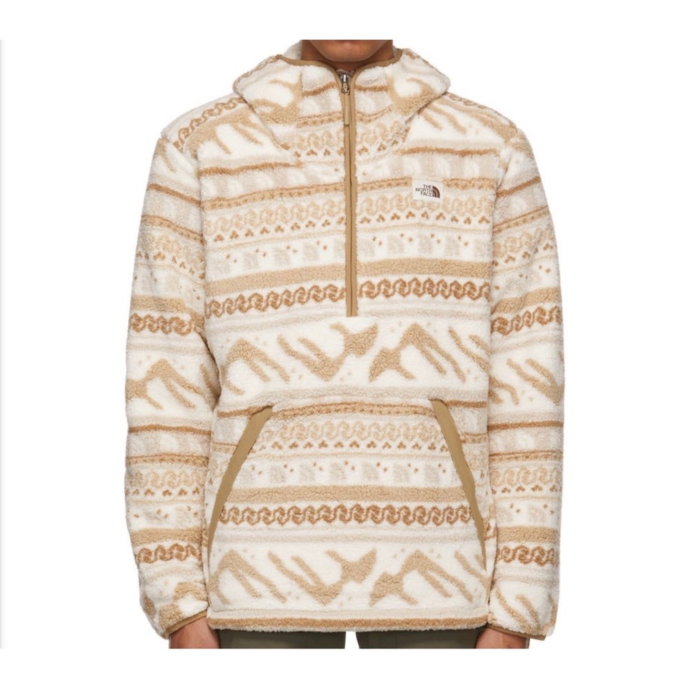 The North Face‎ Print Carbondale Fleece 1/4 Snap Sweater Pullover SZ XXL
